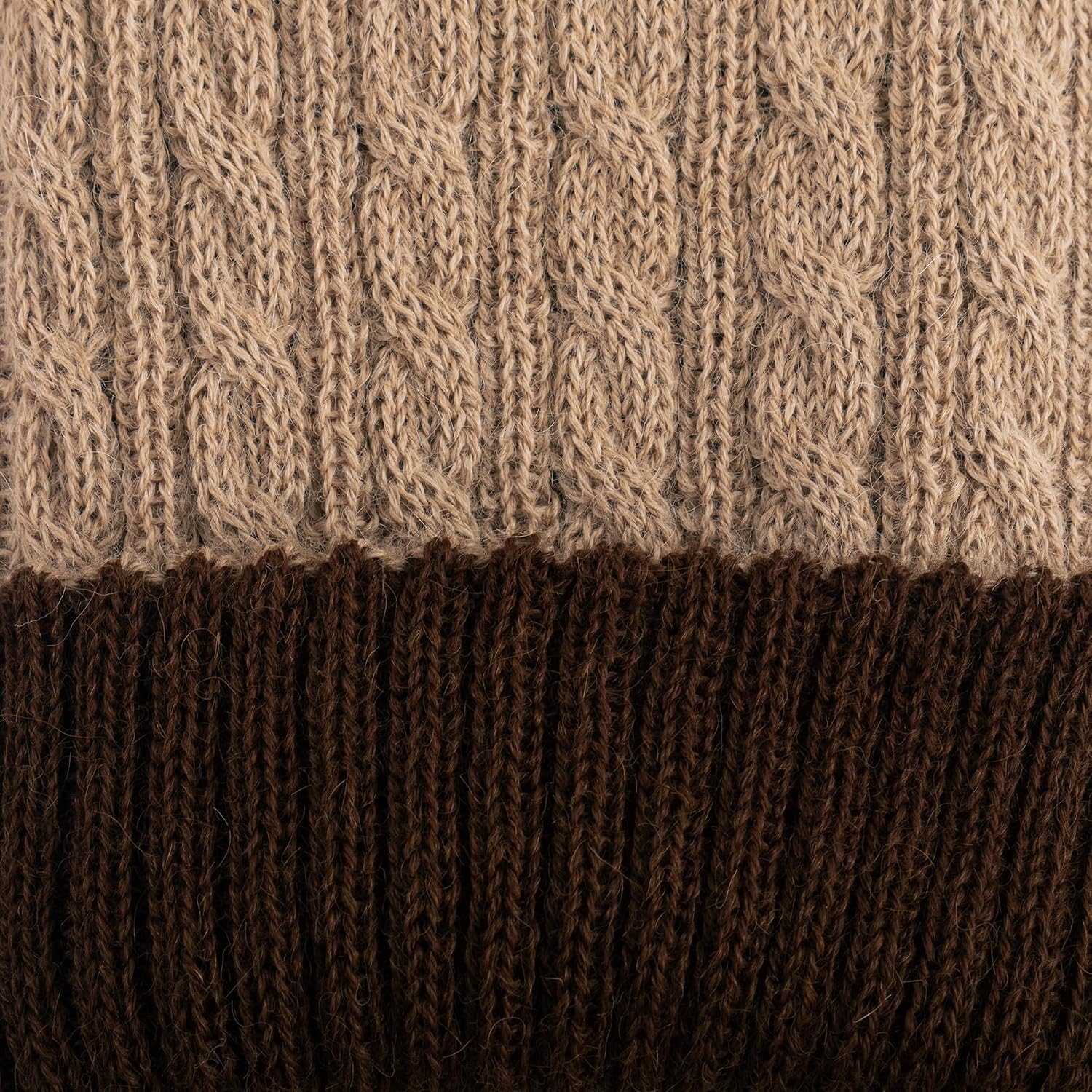 NOVICA Artisan Handmade Reversible 100% Alpaca Hat Peruvian Artisan Brown Cable Wool Accessories Hats Earthtone Knit Solidcable ' Warm and Comfy'
