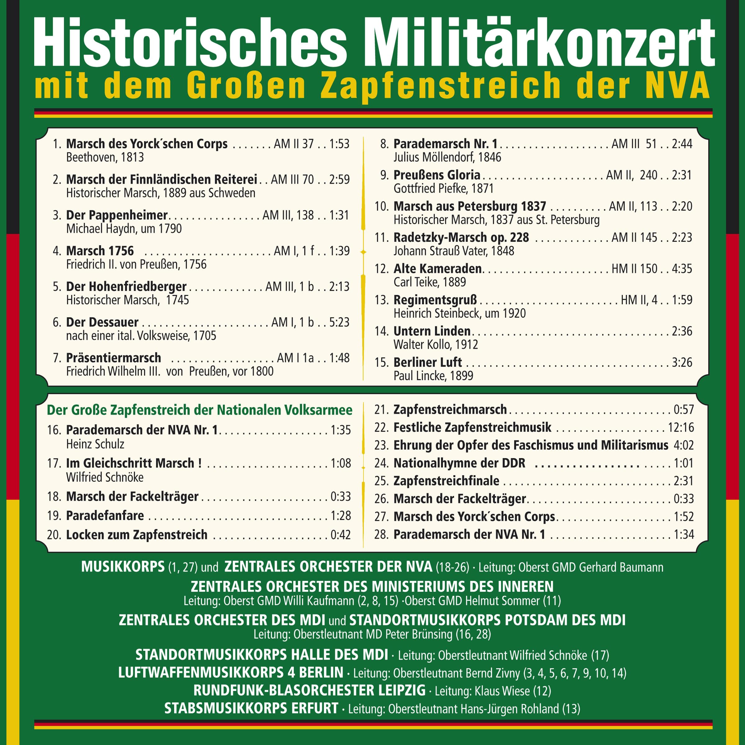 Historisches Militärkonzert mit Zapfenstreich Nva
