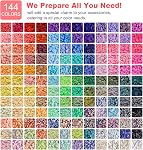 Redtwo 23000 Pcs 144 Colors Clay Beads Bracelet Making Kit | 7 Boxes Friendship Bracelet Kit Flat Polymer Heishi Beads for Jewelry Making, Gifts for Teen Girls Crafts for Girls Ages 6-12
