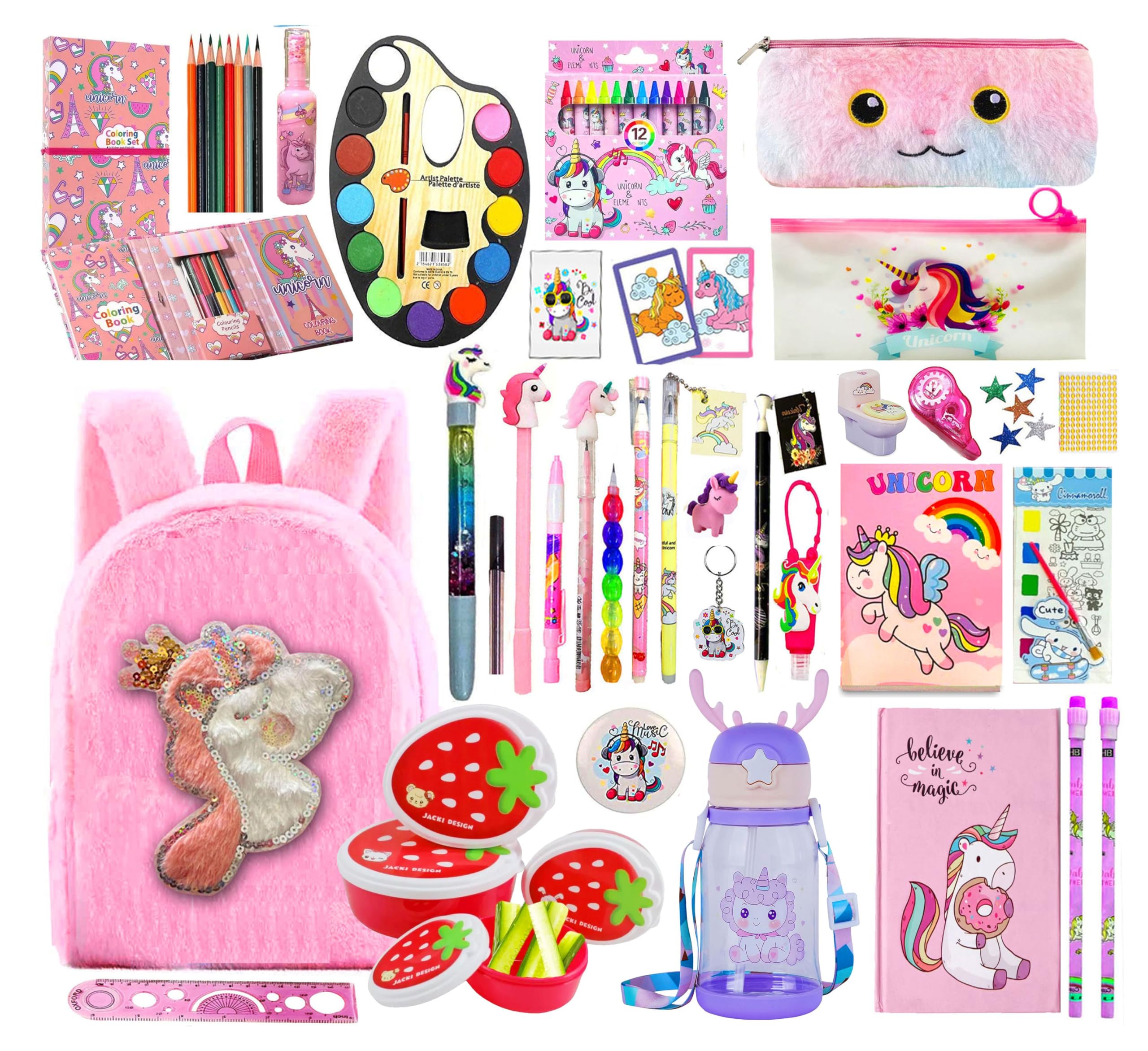 SHUDAUSHI® 36pcs Unicorn All School Stationery for Girls Art & Craft Stationery with Zipper Fur Shoulder Bag Pen Pencil Eraser Diary Party Favor Return Birthday Gift for Sister Daughter Friend (UNI36) (B0CX97GTDW) Amazon Price History, Amazon Price Tracker