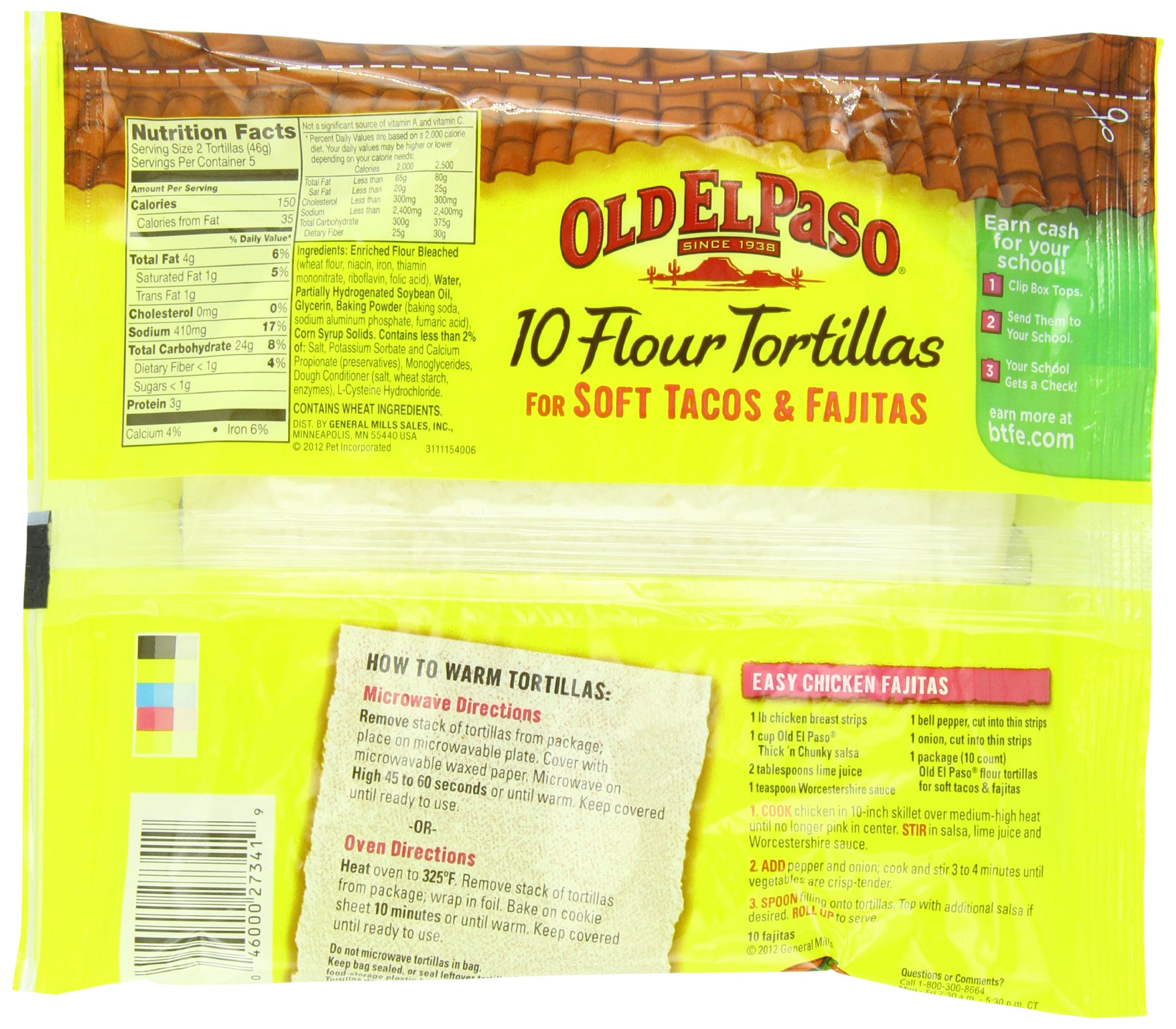 Old El Paso Flour Tortillas, Soft Tacos and Fajitas, 8.2 oz, 10 ct