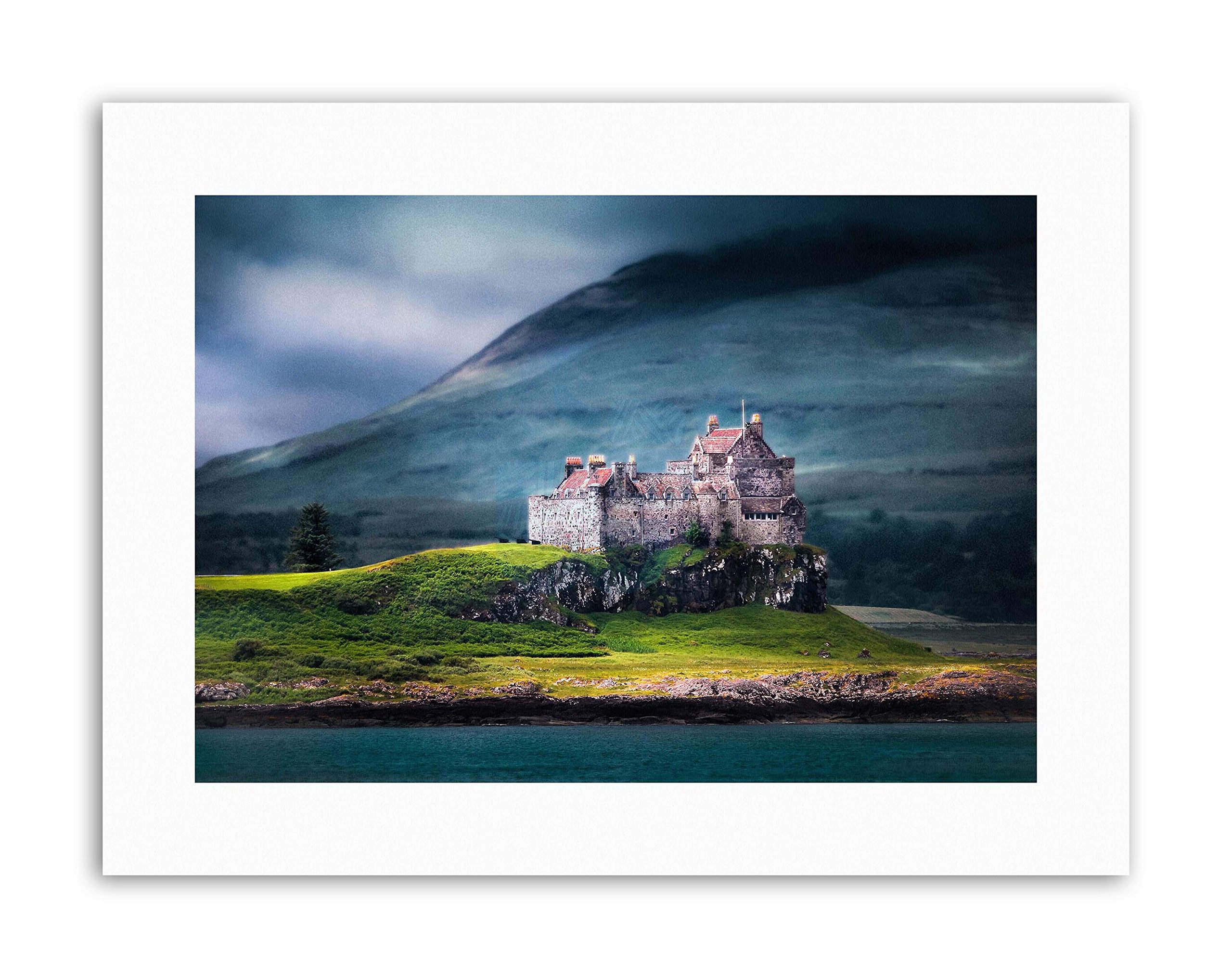 Wee Blue Coo Duart Castle Scotland Isle Mull Photo Picture Canvas Art Print