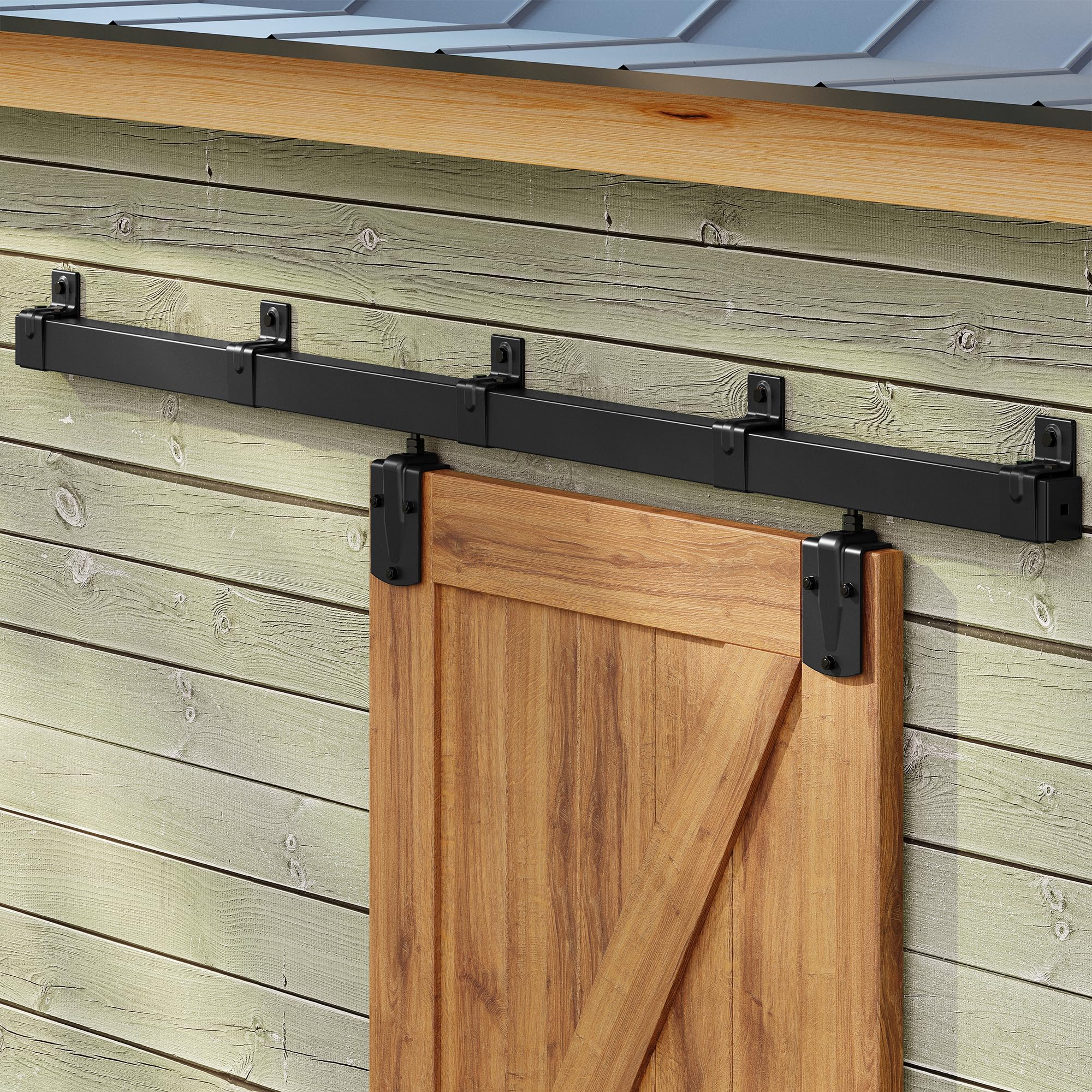 SmartStandard 8FT Exterior Barn Door Hardware Kit