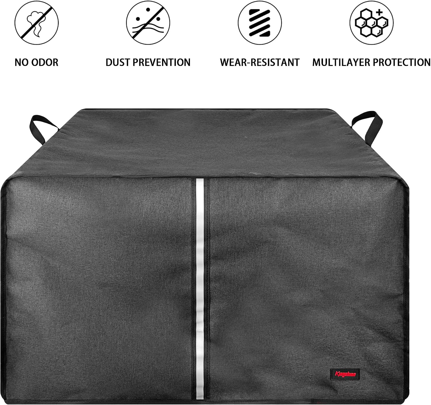 Heat Press Cover, Dust Proof Polyester Protective Cover for 22 x 18 x 16.5 in Heat Press Machine, Heavy-Duty Dark Gray Fabric with Dual Top Handles, Scratch & Dirt Protection for Home and Commercial