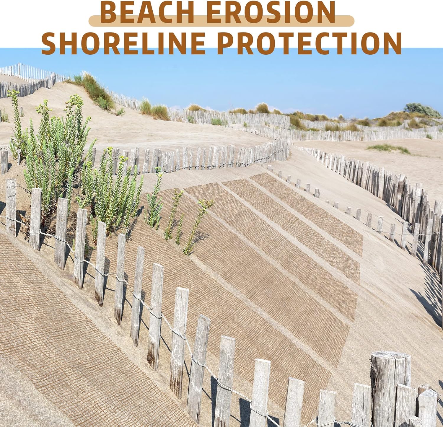 Riakrum 3 Pcs 48 Inch X 90 ft in Total Erosion Control Blanket Burlaps Netting Mesh Burlap Erosion Control Liner Blanket Burlap Loose Weave Planter Liner Roll for Raised Bed Soil Saver