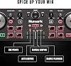 Numark DJ2GO2 Touch Bundle – Compact 2 Deck USB DJ Controller For Serato DJ with a Mixer / Crossfader, Audio Interface and DJ Headphones