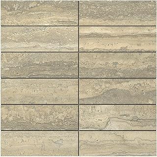 Tenedos Italian Travertine Look Beige Porcelain Tile – 12x12 Satin Finis...