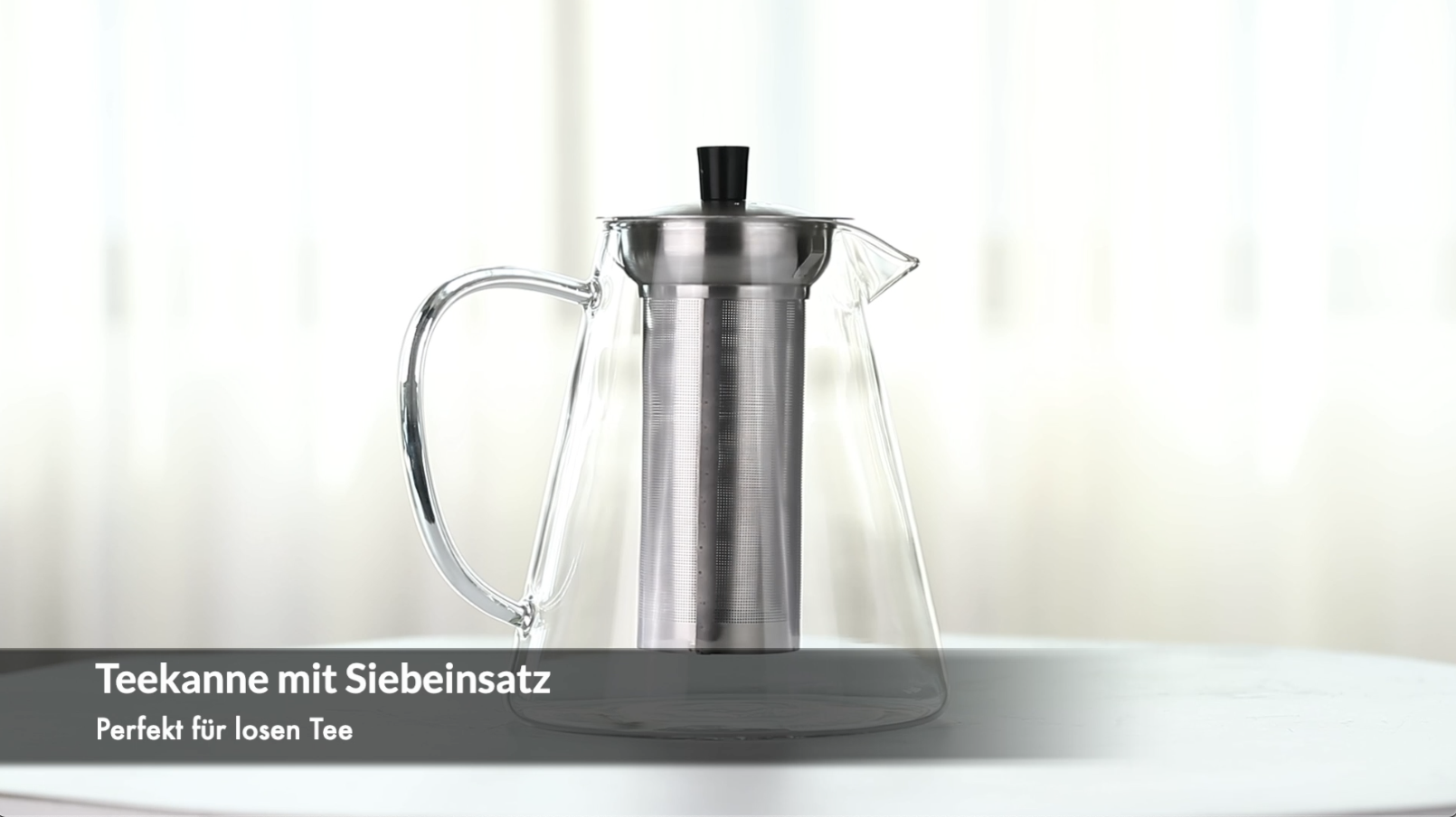 Cosumy Teekanne Glas mit Edelstahl Siebeinsatz 1,3 L - Mit Untersetzer - Hitzebeständig - Hält lange warm - Spülmaschinenfest – Bild 8