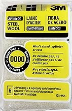 3M Synthetic Steel Wool Pads, 6-Pad, Use Wet Or Dry, Compatible With Water-Based Strippers & Finishes, Will Not Shred, Splinter Or Rust Like Steel Wool Does, Rinse and Reuse (10119NA)