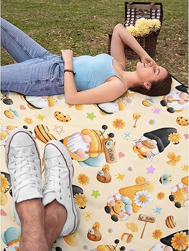 Miniatura 7 de Bee Kind - Manta de franela de forro polar de gnomo, manta de microfibra suave, acogedora, ligera, de lujo, 50 x 40 pulgadas, para niños