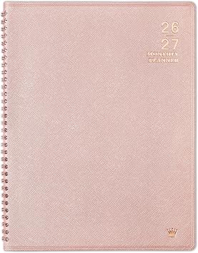 2026-2027 Monthly Planner - 2026-2027 9 x 11 Monthly Planner/Calendar from JUL. 2026 - DEC. 2027, 12-Months Calendar Spiral Bound with Soft Leather Cover, 15 Note Pages, Tabs, Inner Pocket
