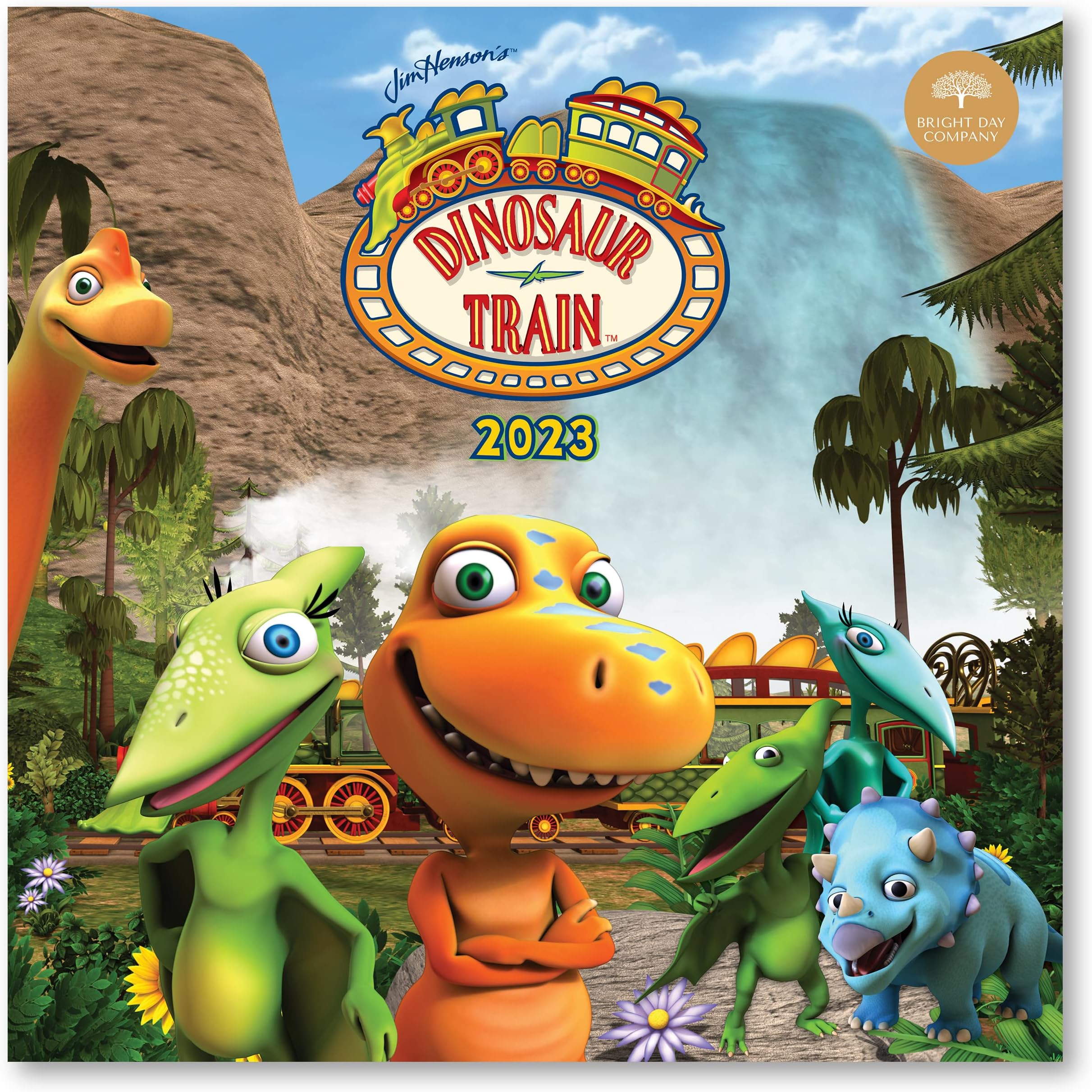2023 Dino Train Wall Calendar, 12 x 12, PBS Kids Dinosaurs Cool Kids Room Decor