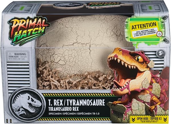 Primal Hatch Jurassic World Interactive Toy Dinosaur & Egg, Hatch & Train Your own Baby Dino with 100+ Sounds & Reaction