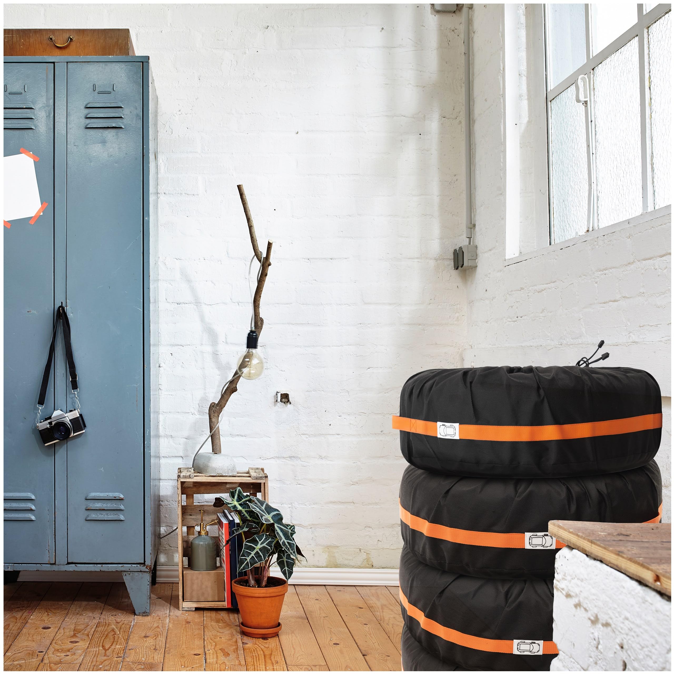 PillowPrim Set Reifentüten Reifentaschen 75x75cm 4 TLG. bis 20 Zoll - Wasserdicht Staubdicht Saisonale Reifenhülle - für sauberen Transport und sichere Aufbewahrung - Schwarz