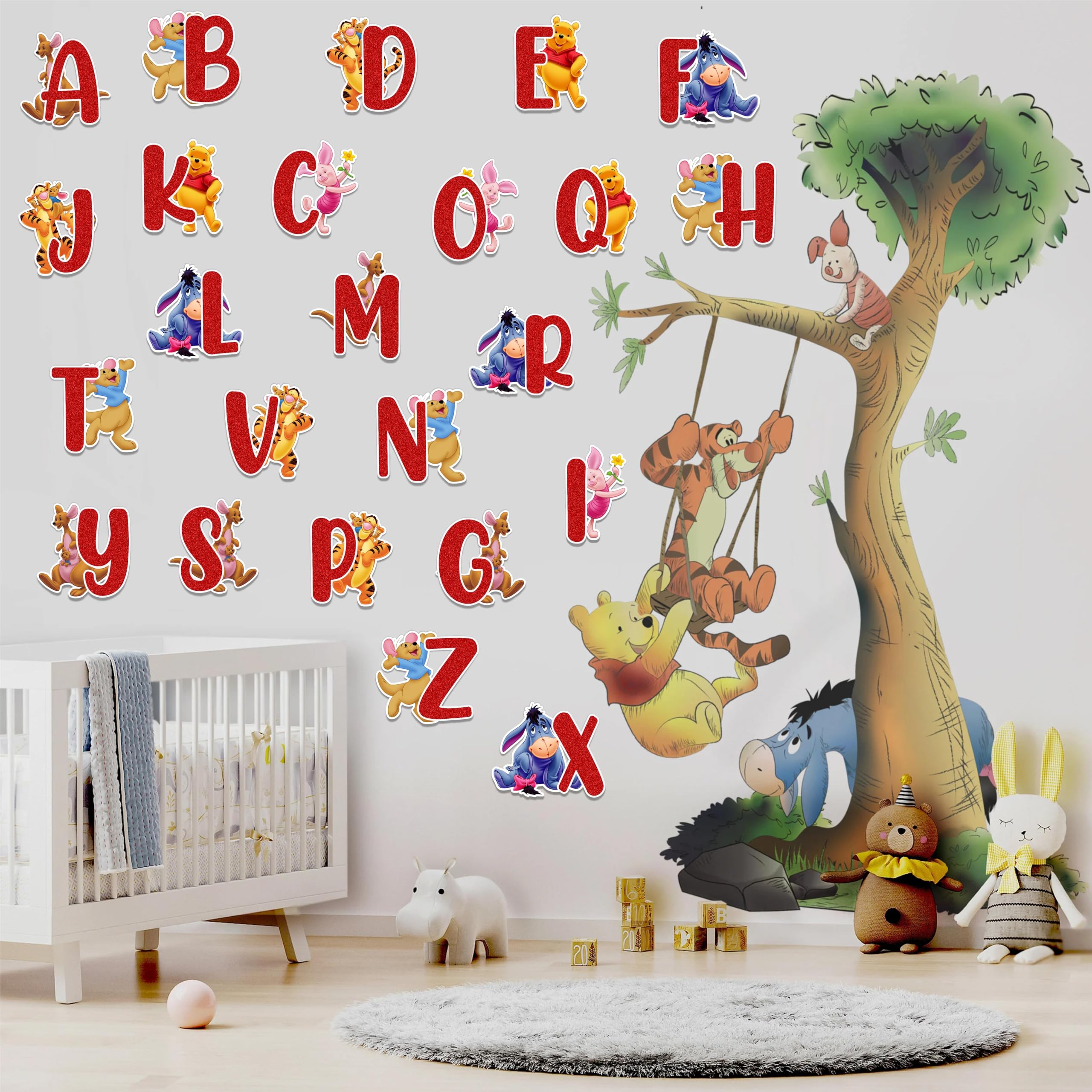 Amazon.com: Seyal® Winie The Pooh Alphabets Wall Sticker : Tools