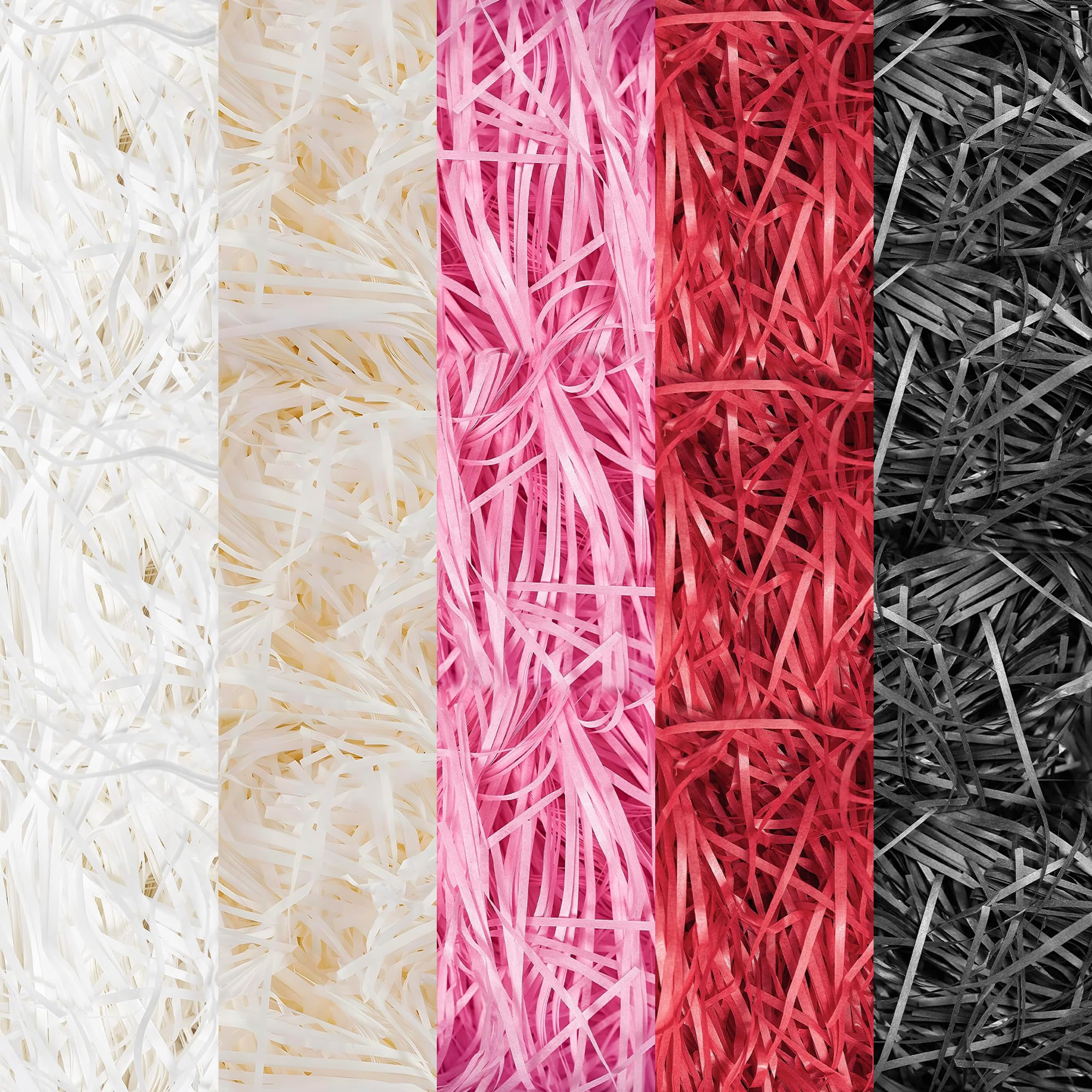 Trimming Shop 500gm Assorted Colours Shredded Tissue Paper, Decorative Gift Packaging Hamper Filler, Soft Dust free Paper Shreds for Hampers, Baskets & Boxes Stuffing, Weddings, Birthday & Christmas