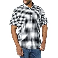 Amazon Essentials Camicia a Maniche Corte in Popeline Elasticizzato (Disponibile in)