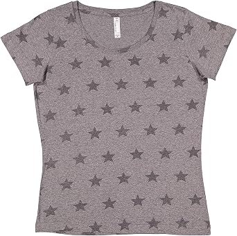 Code Five Ladies Combed Ringspun Cotton Five Star Scoop Neck Tee 3629