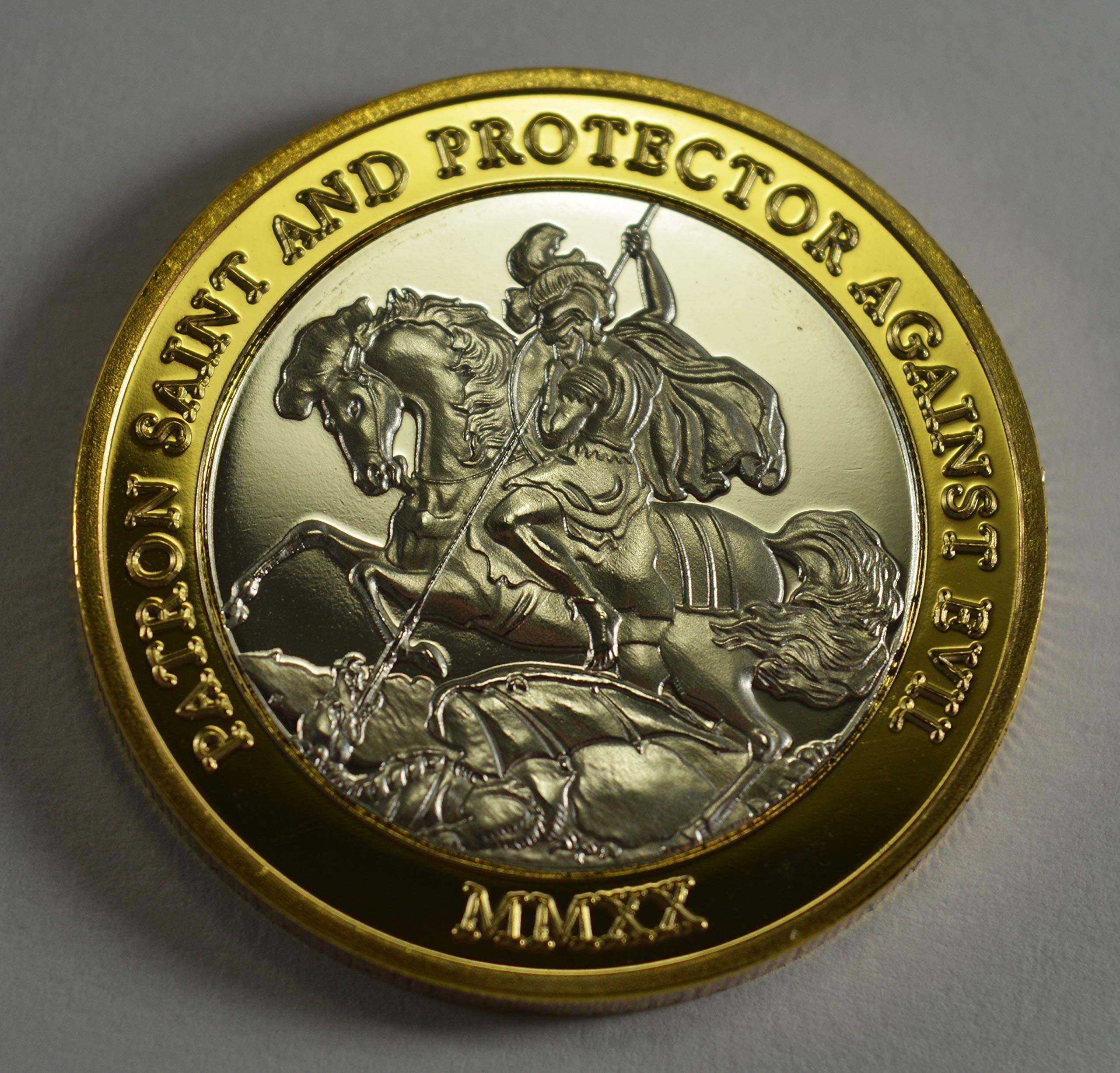 The Commemorative Coin Company Silver/Gold St. George And The Dragon Fine & 24Ct 'Dual Metal' Commemorative. England, Patron Saint