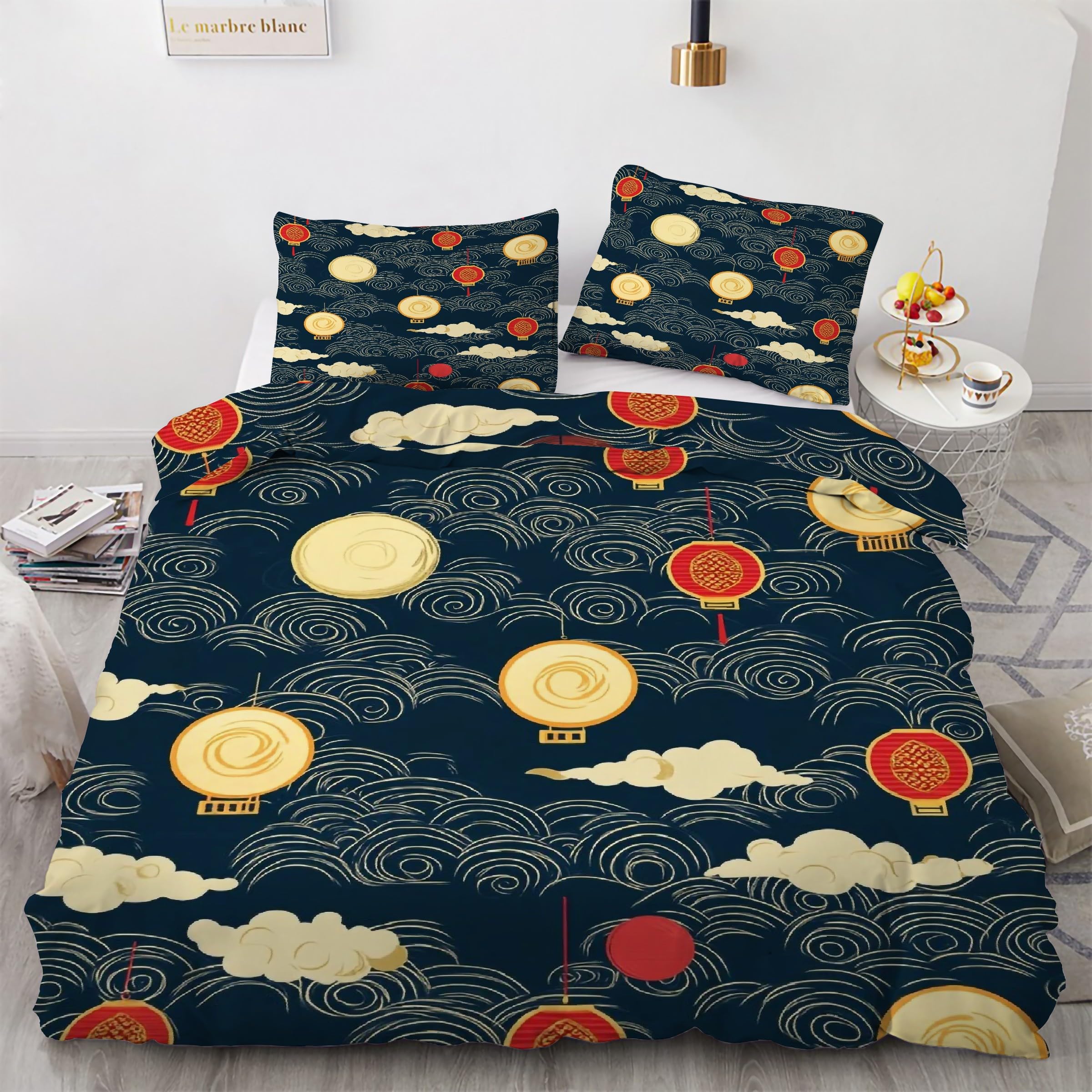 Housse de couette 200x200 fermeture éclair facile parure de lit zip