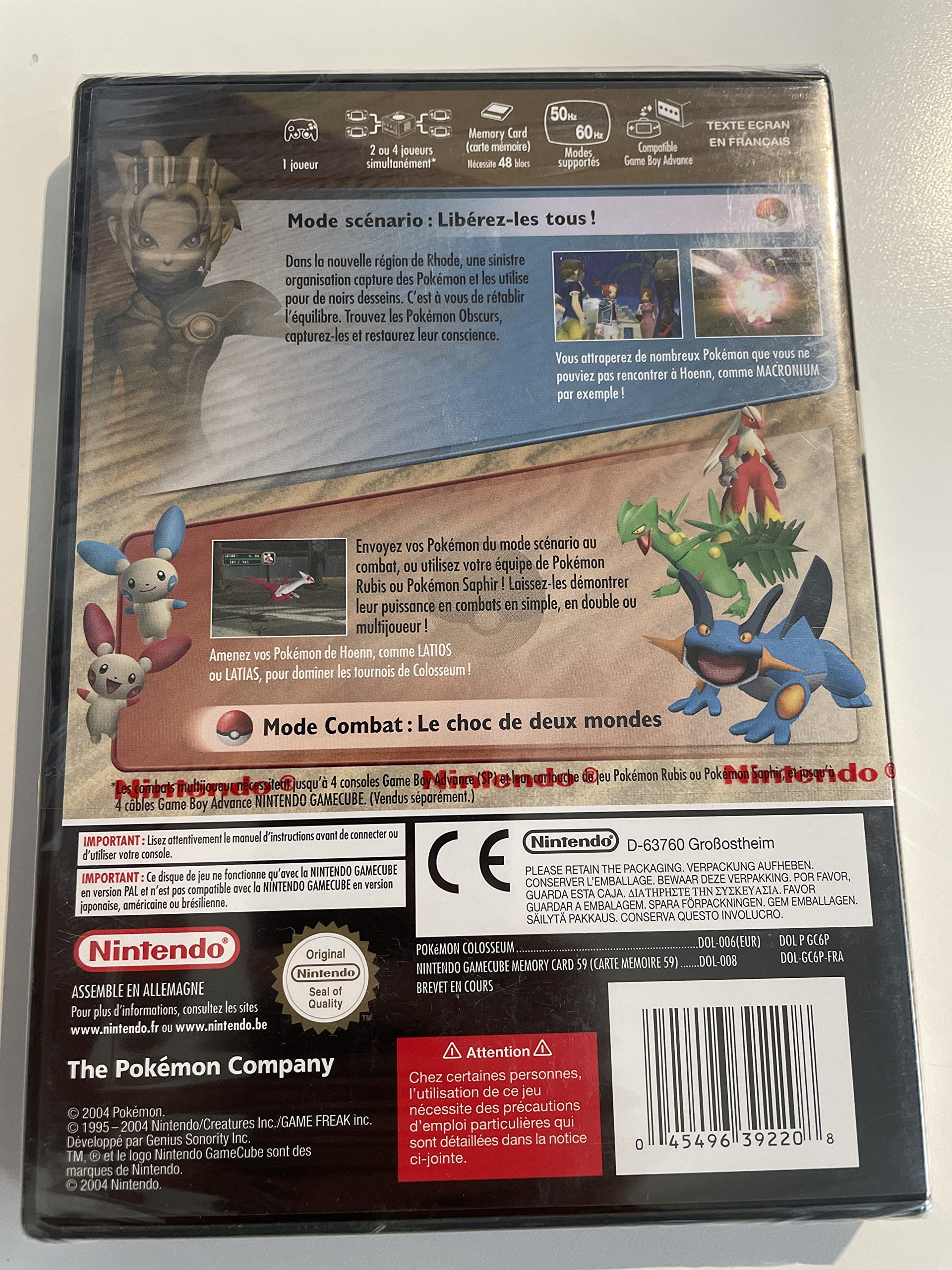 Pokémon Colosseum + 1 Carte Mémoire GCN 59