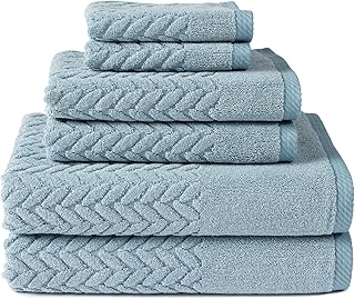 Texere 100% Organic Cotton Jacquard 650 GSM Premium Bath Towel Sets - Ex...