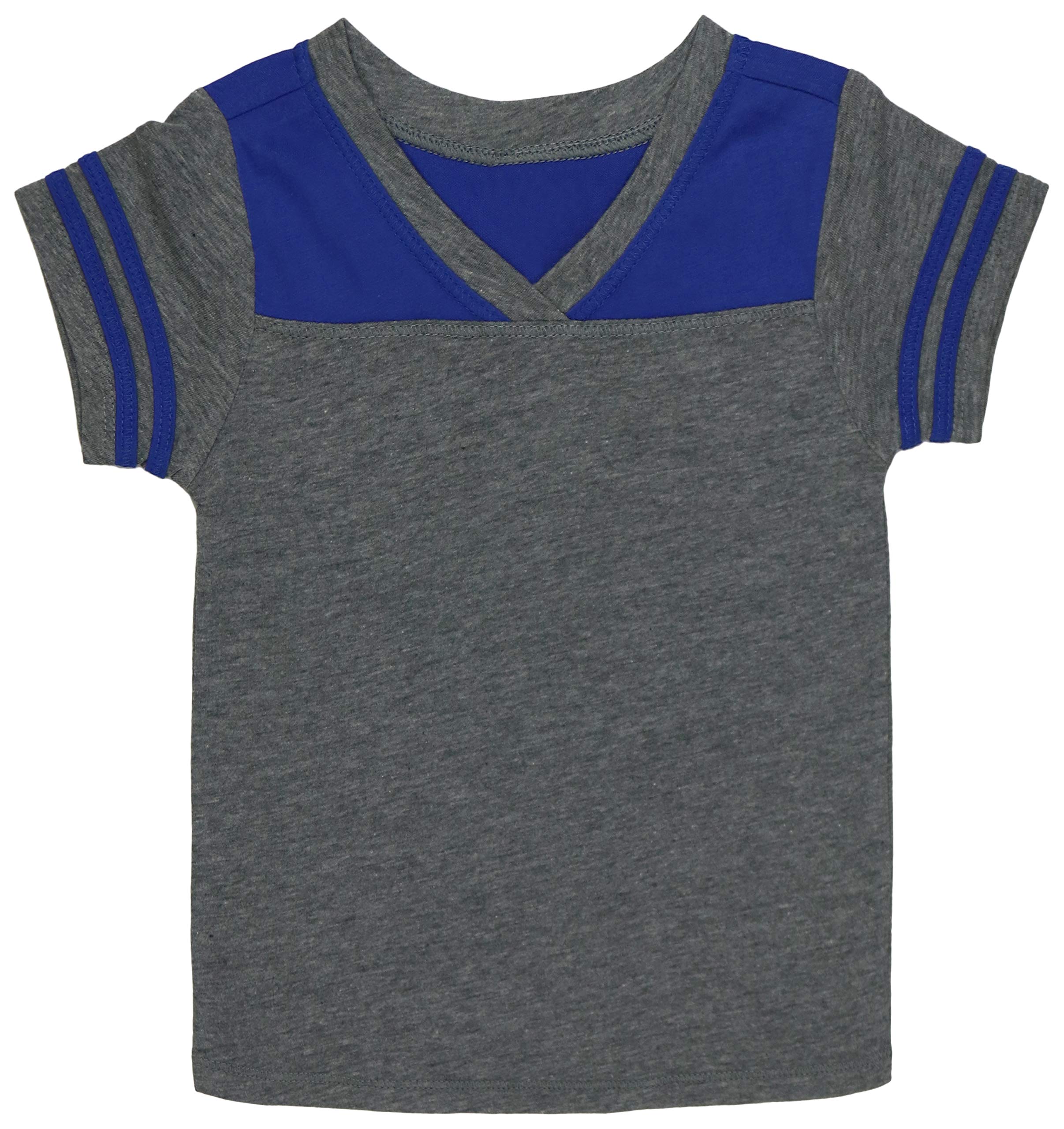 ToBeInStyle Kids Boys Girls Cotton Jersey Contrast Raglan V-Neck Tee T-Shirts