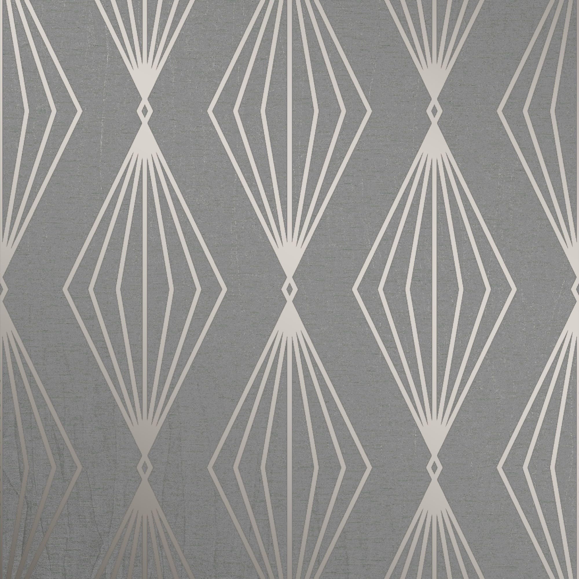 Boutique Marquise Geo Quartz Wallpaper | Paste the Wall | Grey Geometric | Eco-Friendly