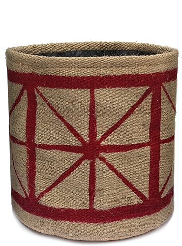 Miniatura 25 de Maceta de yute de ganchillo, cesta de almacenamiento interior de 12 x 12 pulgadas, cesta organizadora de baño y dormitorio, maceta decorativa