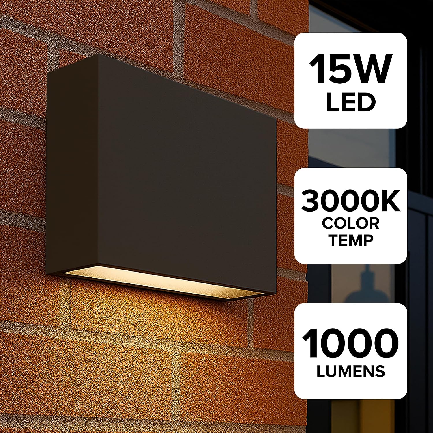 TRANS GLOBE Lighting I Celestia 8 Inch LED 3000K Outdoor Wall Light | Black Finish with Frosted Glass I 1000 Lumens | Dark Sky Outdoor Down Light | Modern Contemporary Fixture I LED-51580 BZ