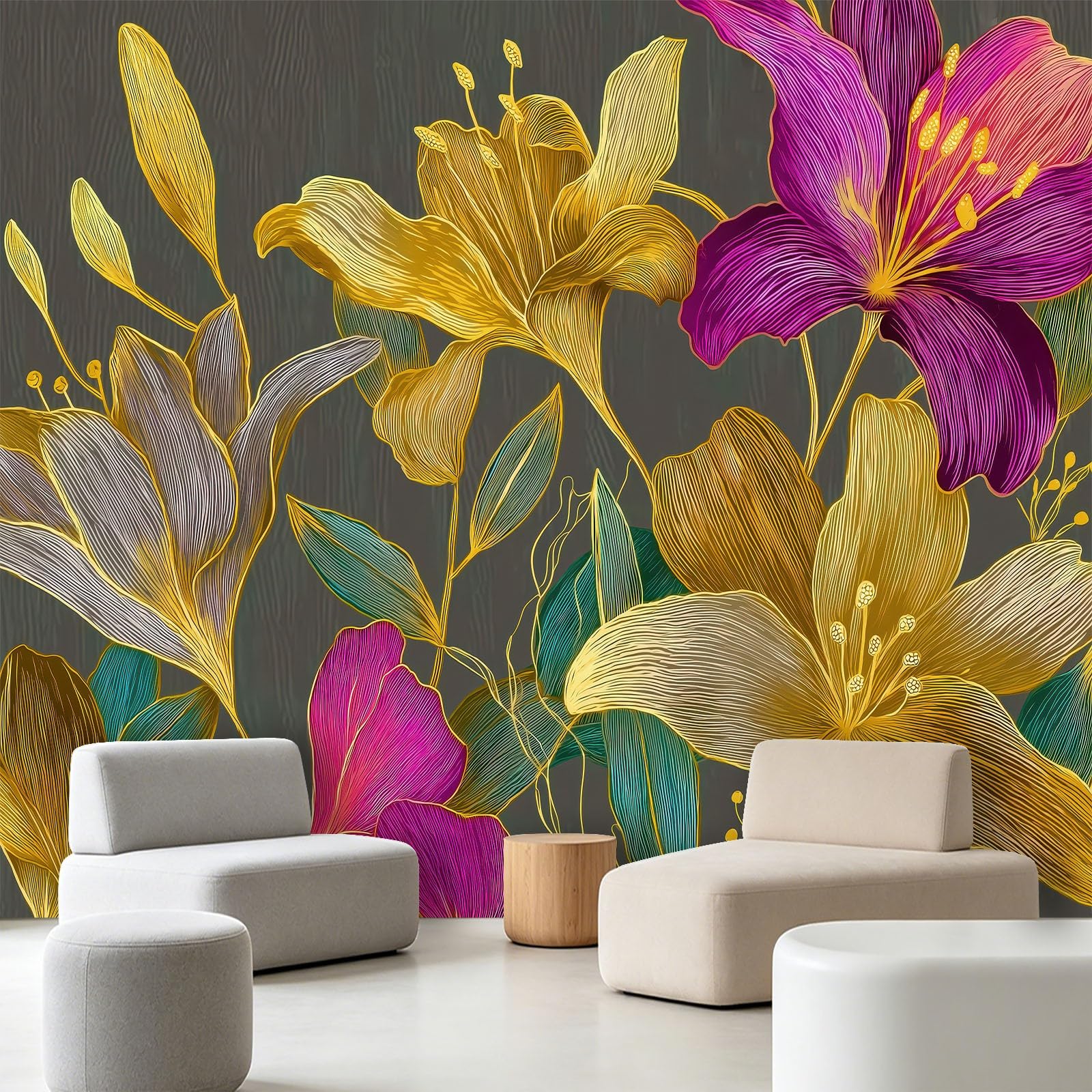 Papier peint panoramique 3D pour illuminer une chambre ou un salon sombre