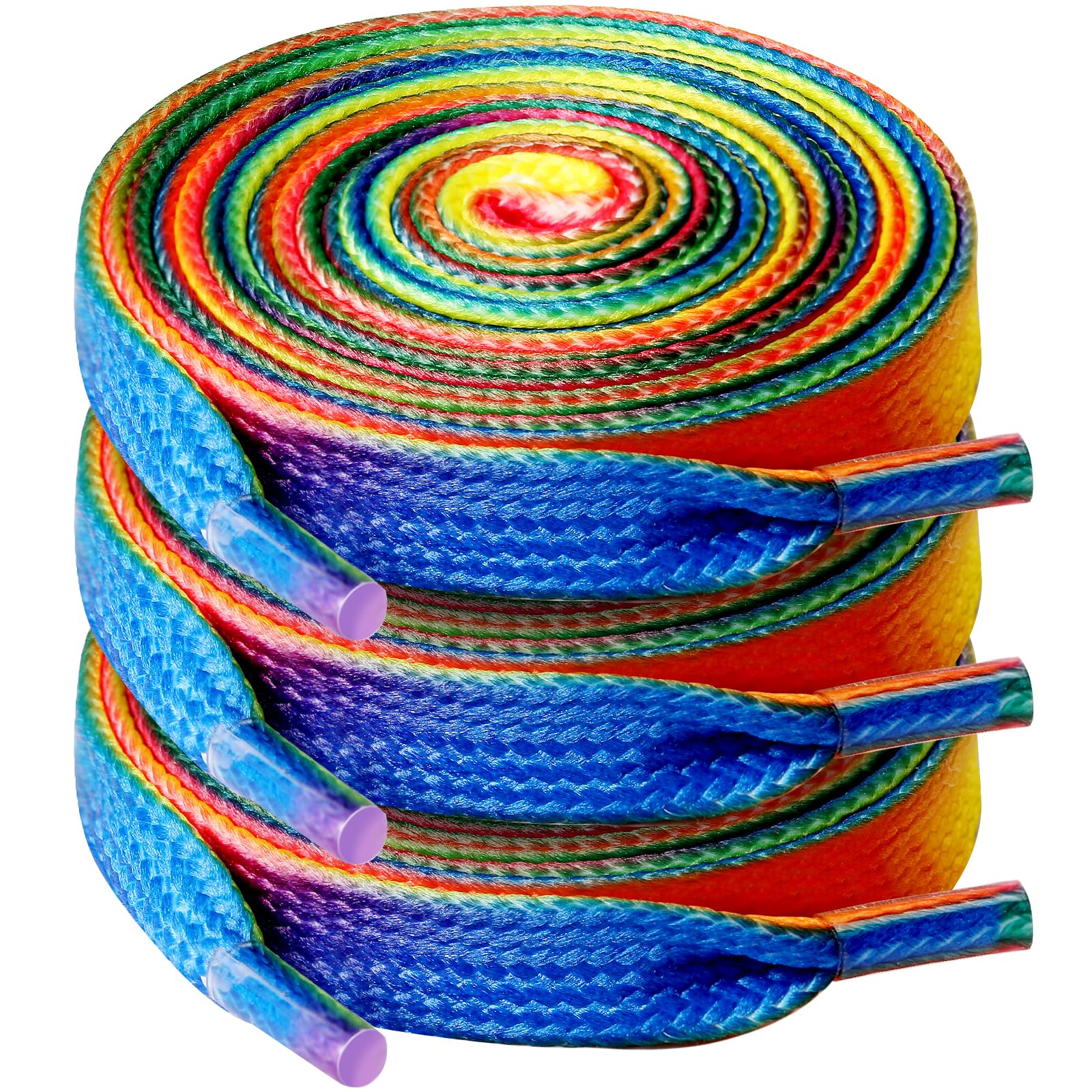 UpUGo 3 Pair Flat Shoe laces, 5/16" Wide Shoelaces