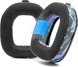 WC FreeZe A50- Hybrid Fabric Cooling Gel Replacement Earpads For Astro A50 Gen 4 Only, Made by Wicked Cushions, Improved Durability, Thickness and Sound Isolation | 90's Black