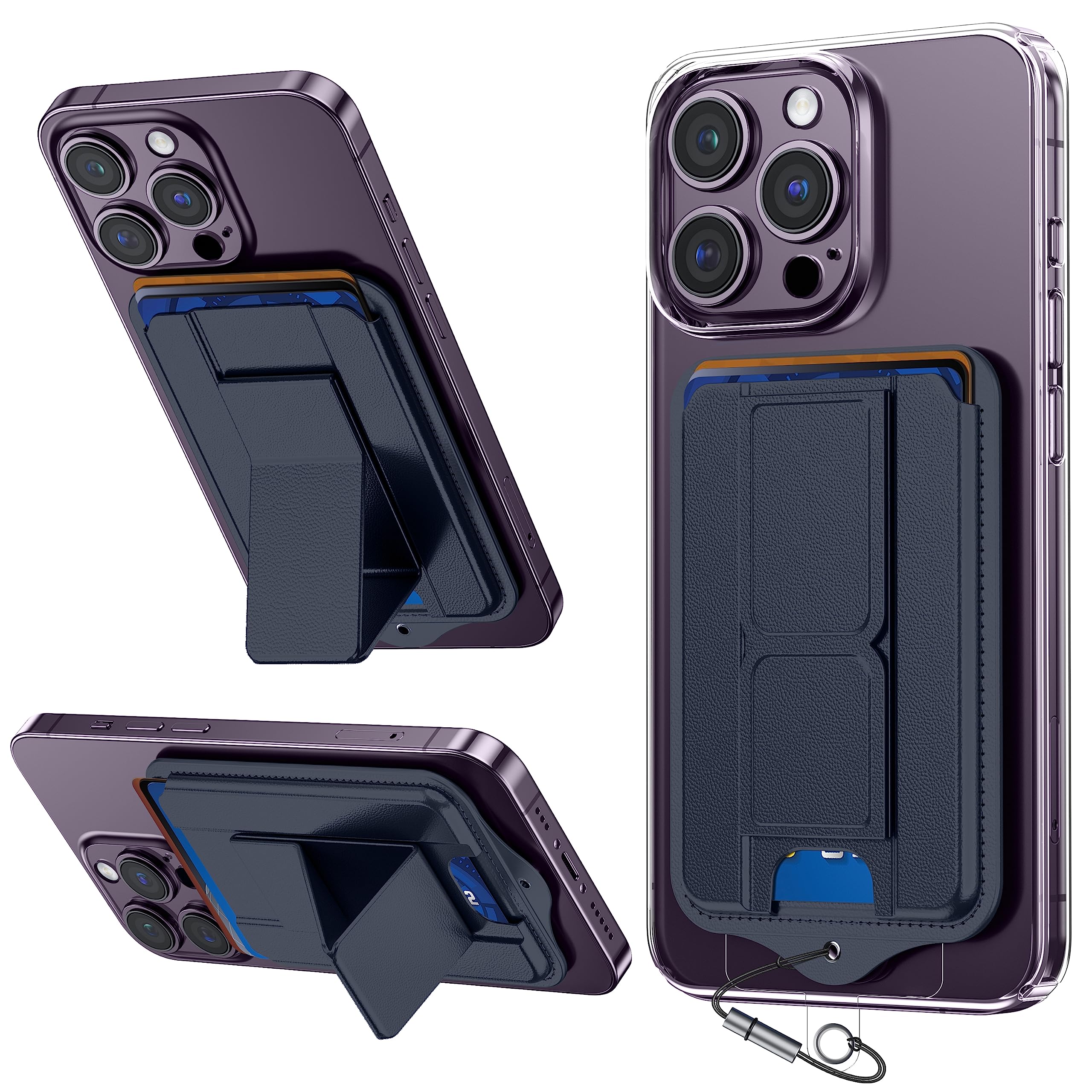 WSKEN Design for Apple Magsafe Wallet Stand, [Strengthen