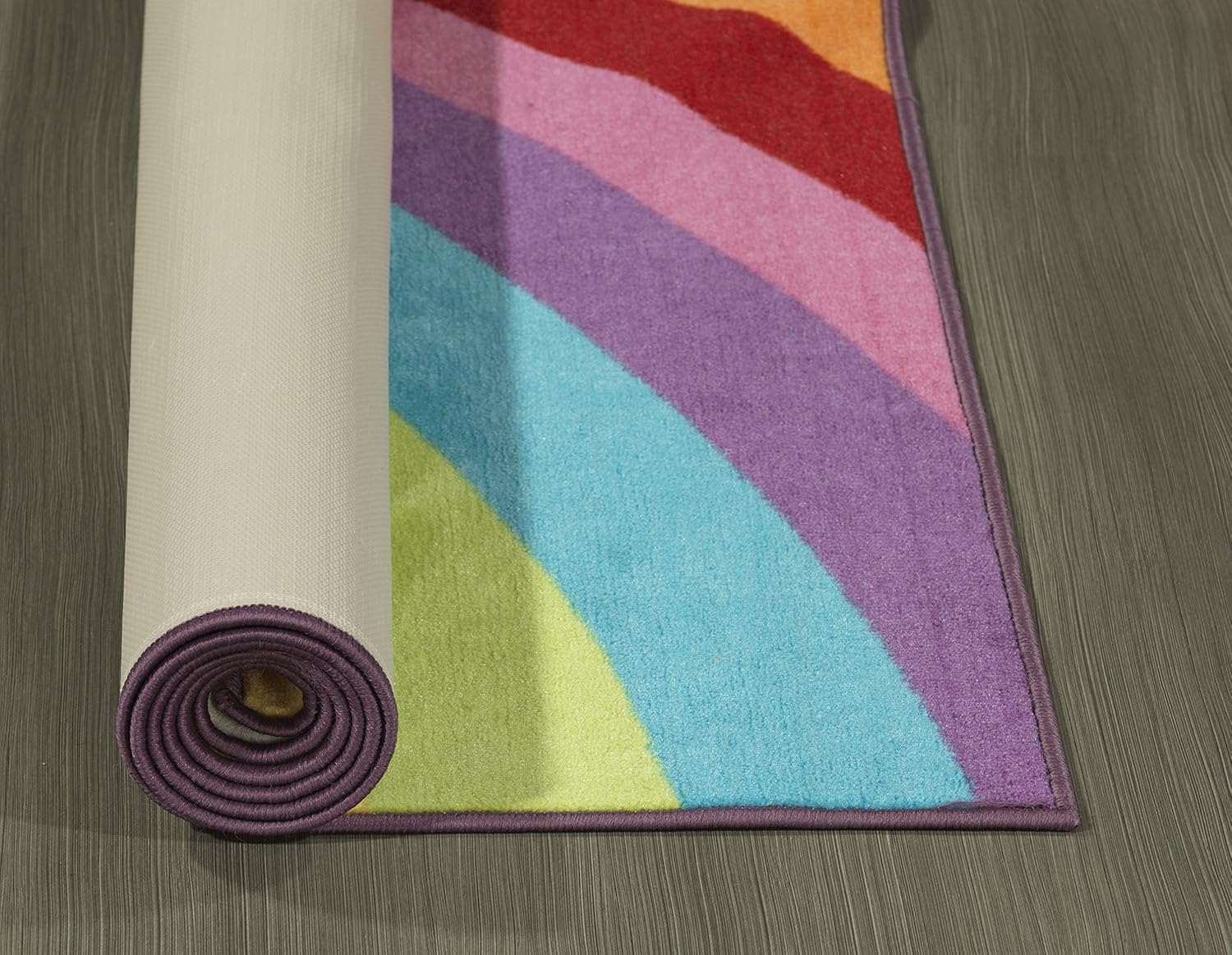 Best Deal Product Ottomanson Rainbow Collection Non-Slip Kids Rug Modern Rainbow Pattern Design Area Rug, 5'0 X 6'6, Multicolor Super Brands Ottomanson Rainbow Collection Non-Slip Kids Rug Modern Rainbow Pattern Design Area Rug, 5'0 X 6'6, Multicolor