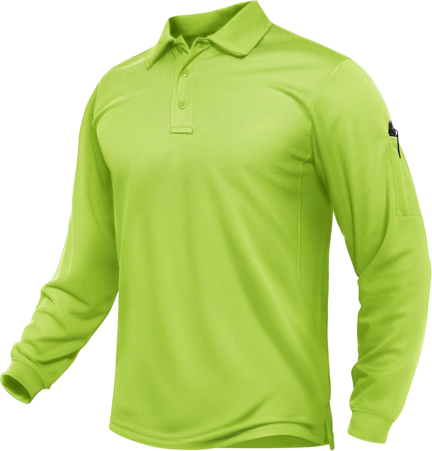 TACVASEN Men's Long Sleeve Polo Shirts Quick Dry Tactical Golf Collared Lightweight Work Breathable Moisture Wicking Outdoor