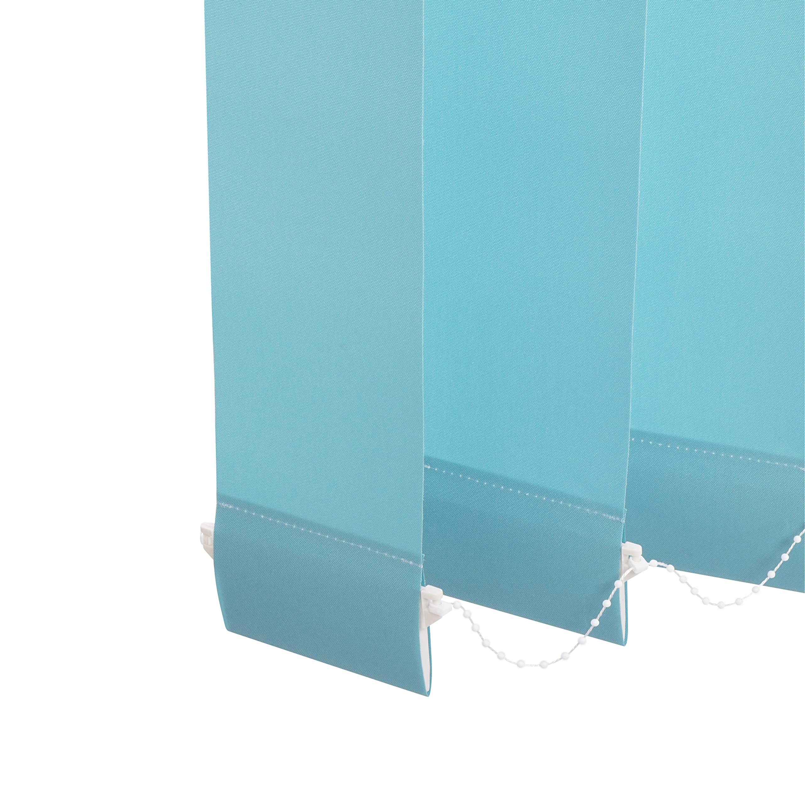 Ventanara® Lamellenvorhang durchgehende Schiene Komplettset Vertikaljalousie 89mm inkl. Montagematerial (Türkis (tageslicht), 250 x 250 cm)