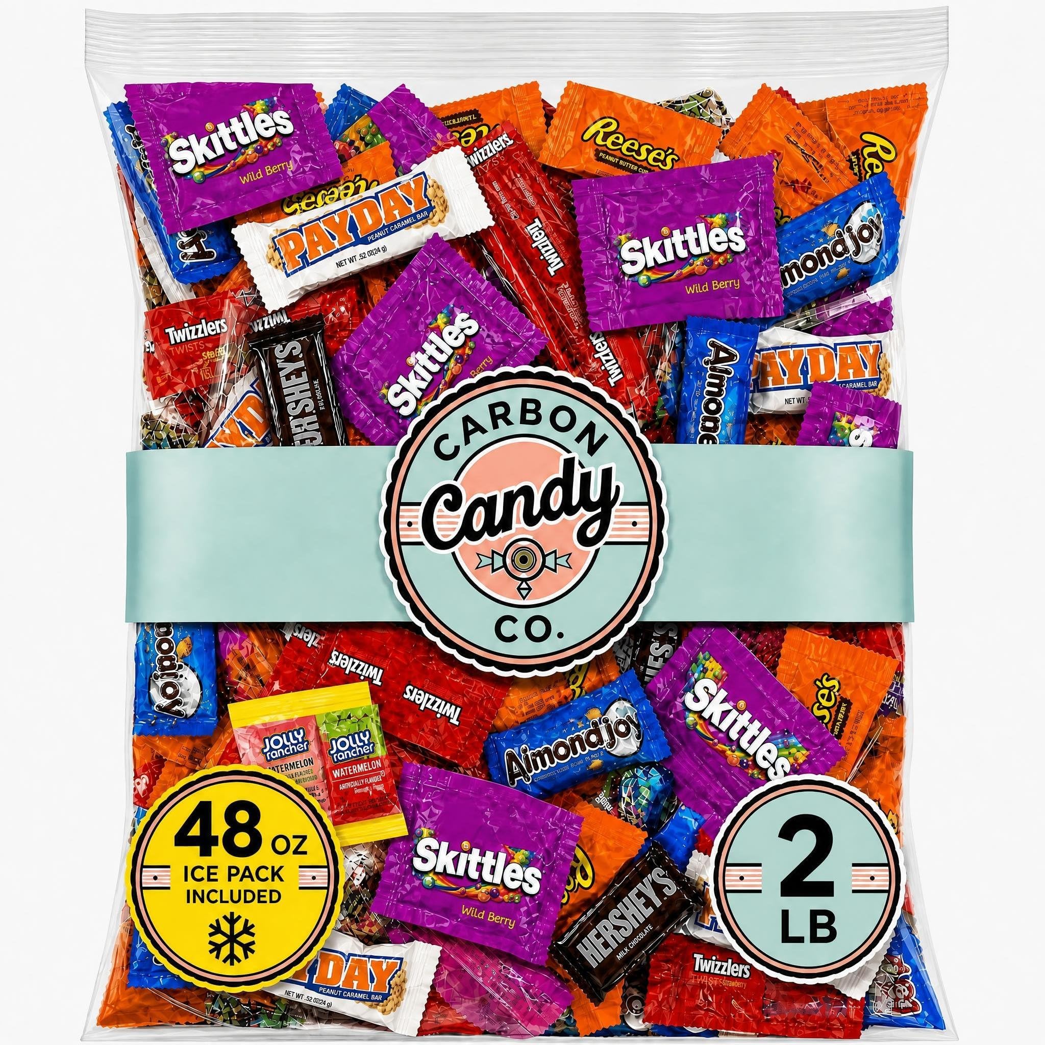 - Bulk Pinata Candy and Chocolate Variety Pack, 2 lb Assorted Individually Wrapped Candy Mix for Pinatas, Goodie Bags, Birthdays and Party Favors, Chocolate & Sweets, Ships with Ice - July 4th