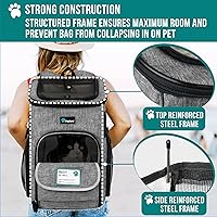 Vista 5 de PetAmi Dog Backpack Carrier, Airline Approved Cat Backpacks for Carrying Small Large Cats, Pet Carrier Back Pack, Ventilated Soft Sided for Travel