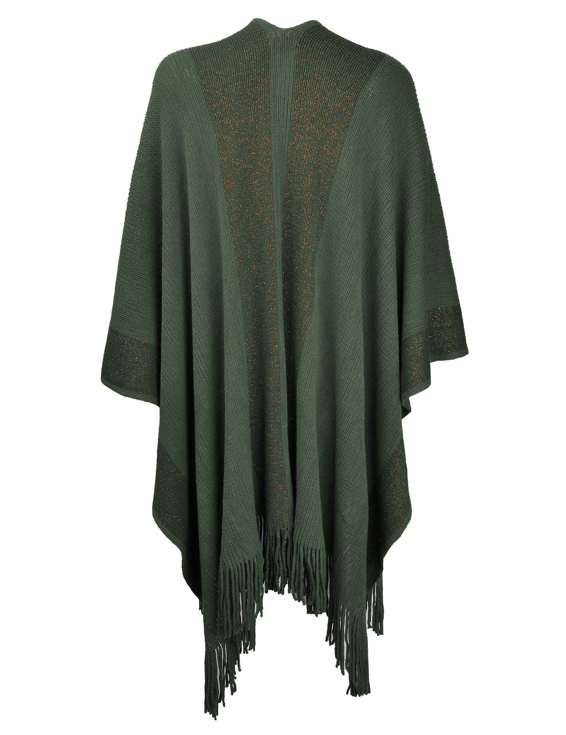 ZLYC Soft Ponchos y capas de punto Mujer