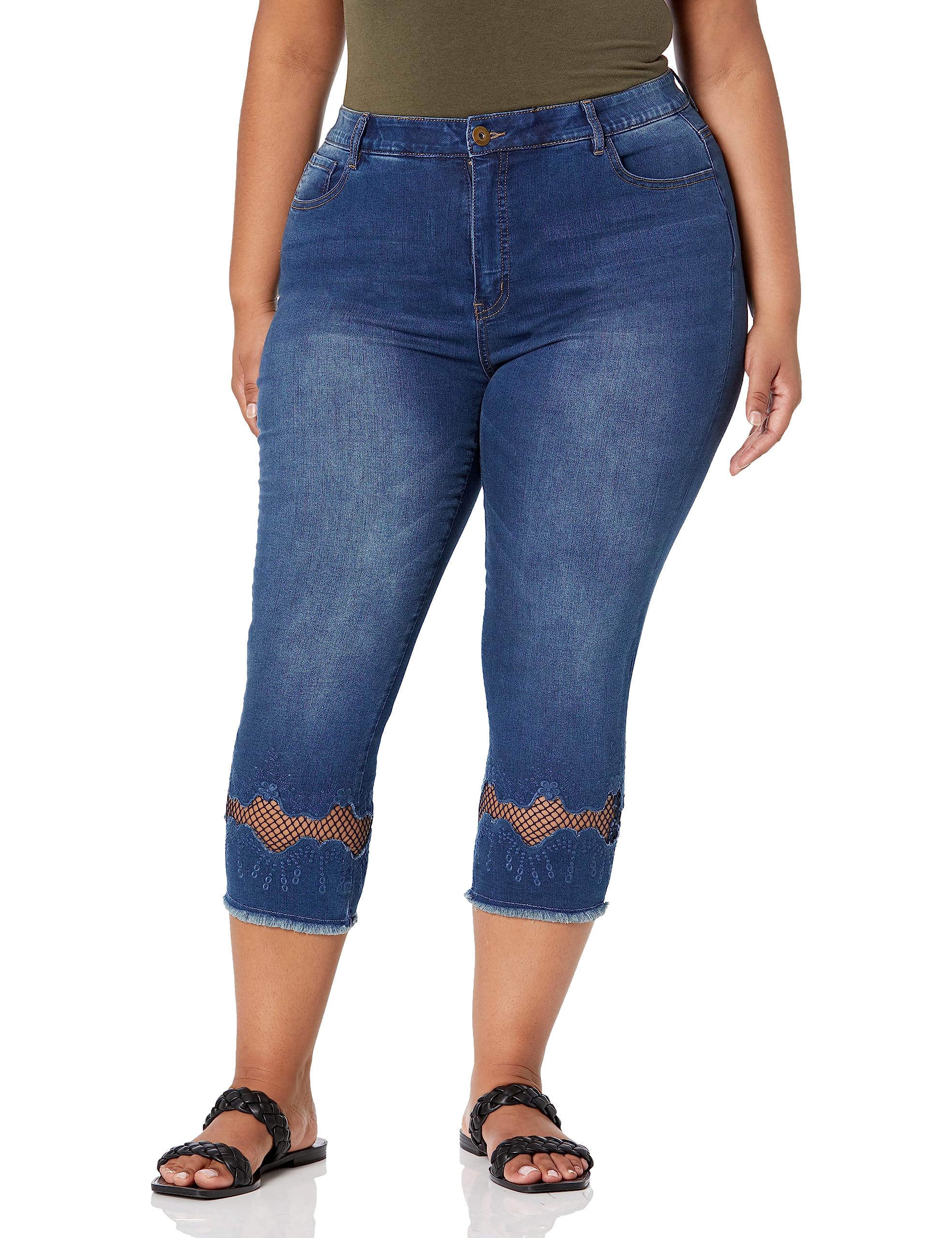 Women's Plus Size Jean Nava Detail Crop