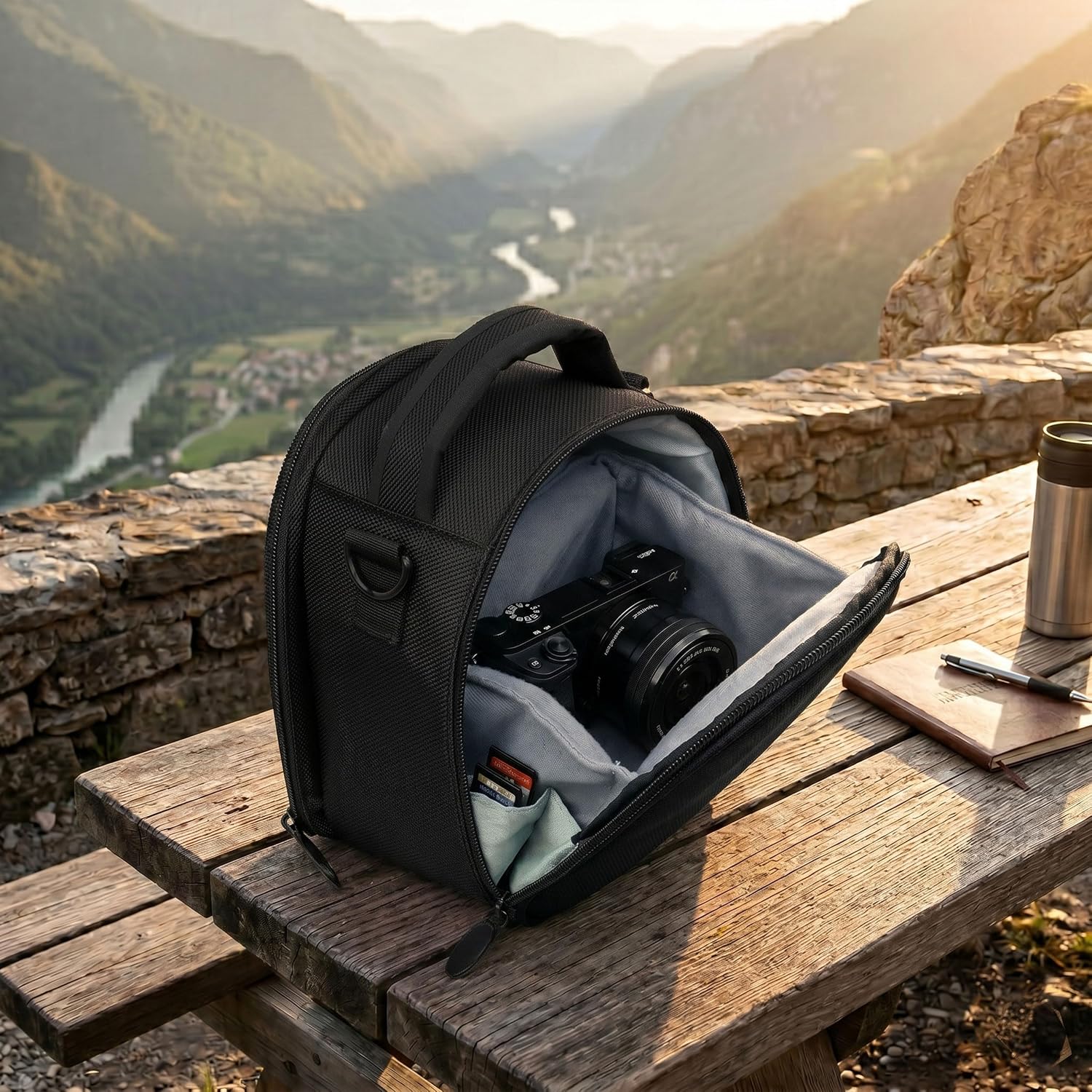 Vangoddy Laurel Onyx Black Carrying Case Bag for Panasonic LUMIX Series Cameras image 3