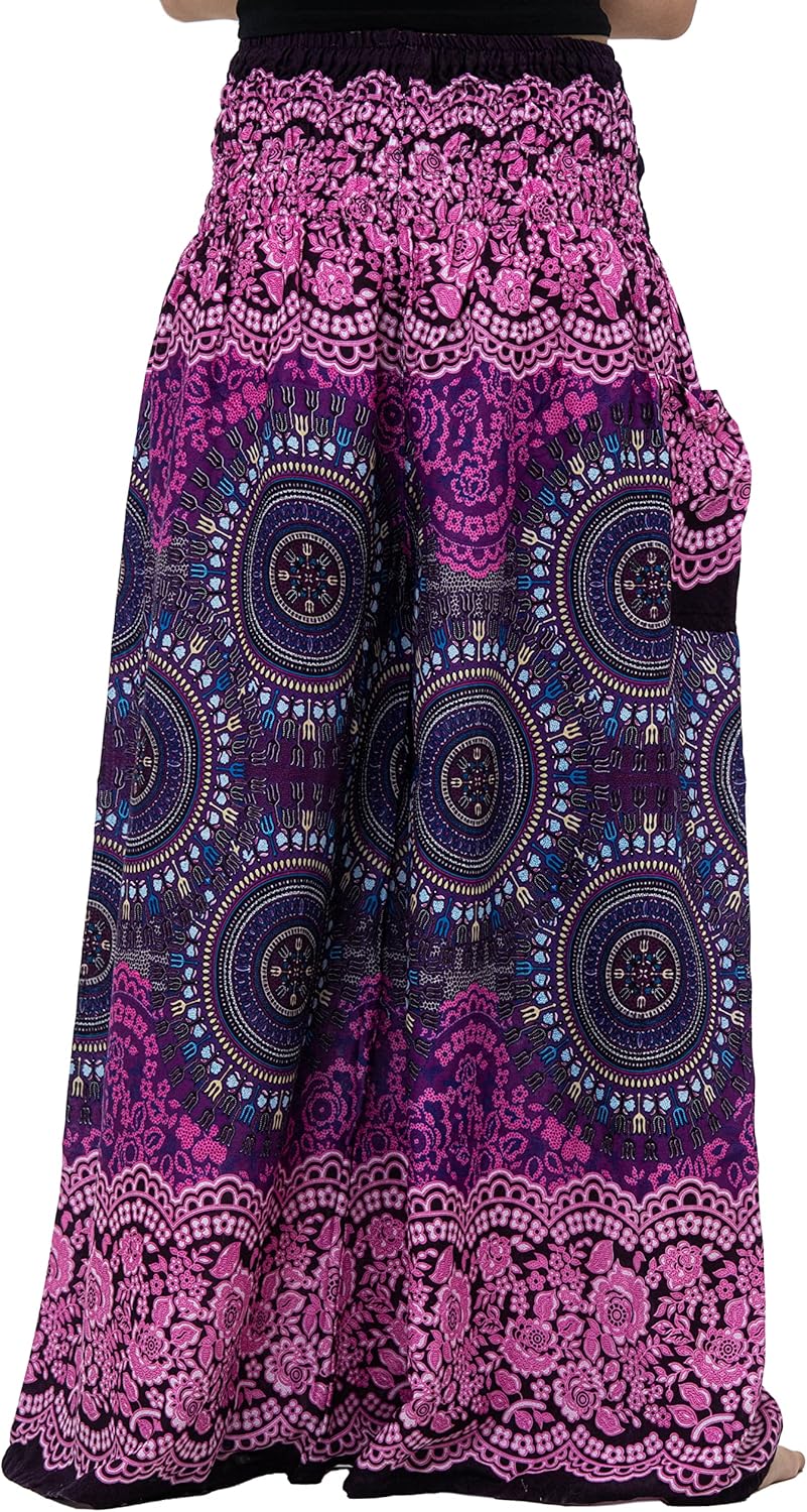 B BANGKOK PANTS Women's Boho Palazzo Pants Yoga Wide Leg Pants - Image 3