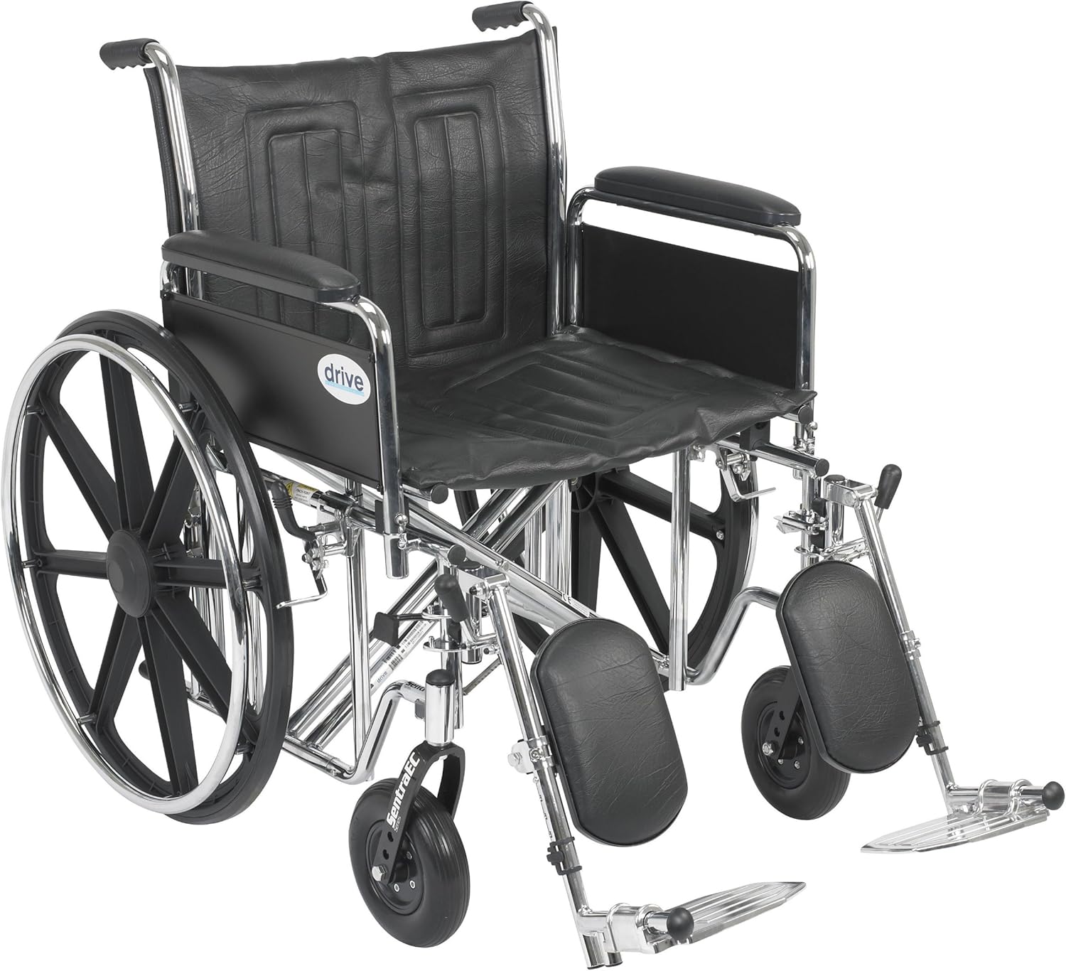 Drive Medical Sentra EC Heavy Duty Wheelchair with Various Arm Styles and Front