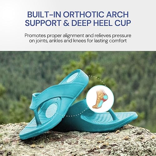 Vista 35 de NUUSOL Sandalias unisex en cascada; calzado antideslizante para senderismo/fascitis plantar; cojín suave, ligero y cómodo; soporte de arco y Negro
