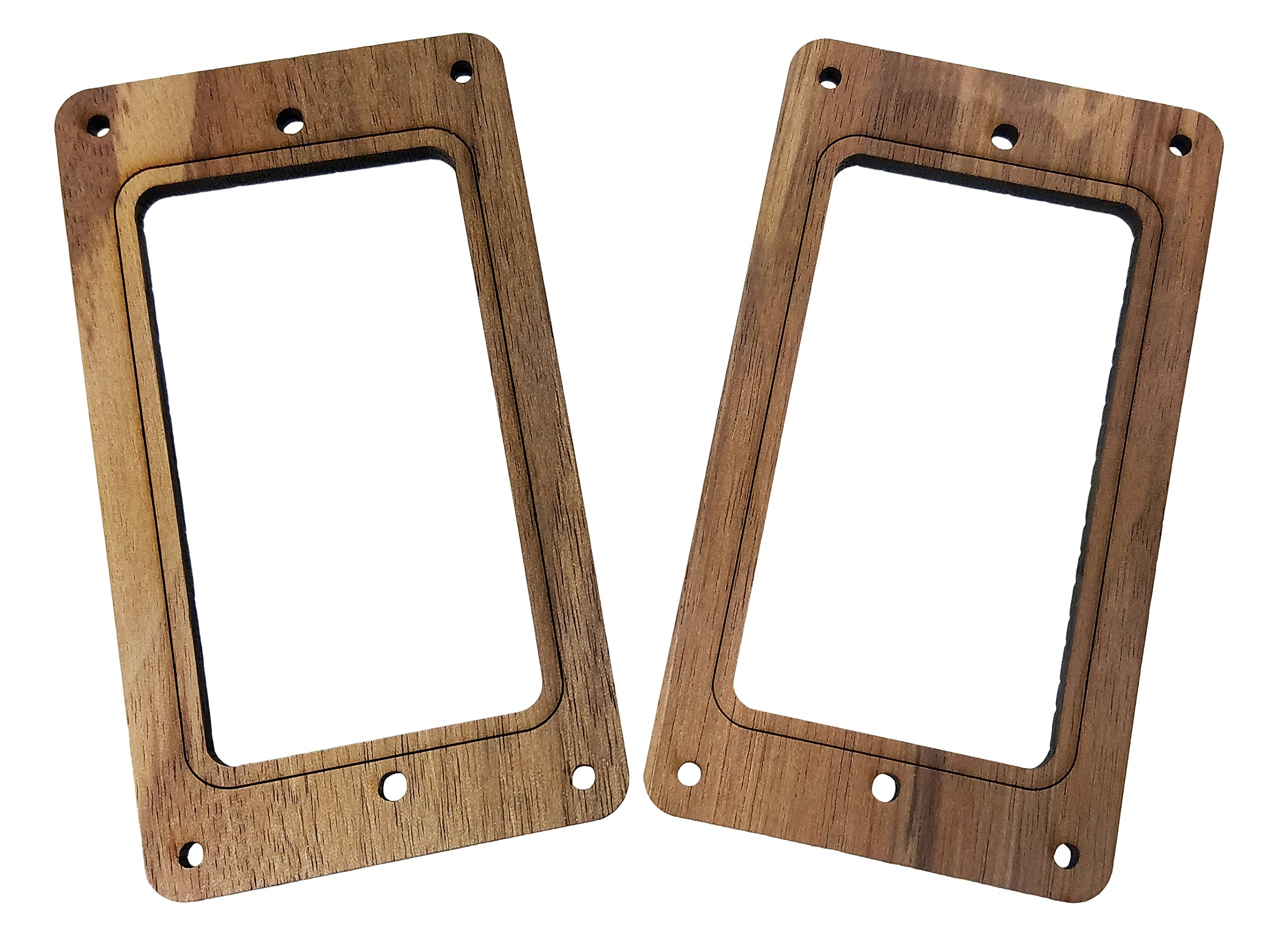 2PC. Taille complète Humbucker Coque Anneaux Style 1 – choisissez à partir de 4 types de bois. noix