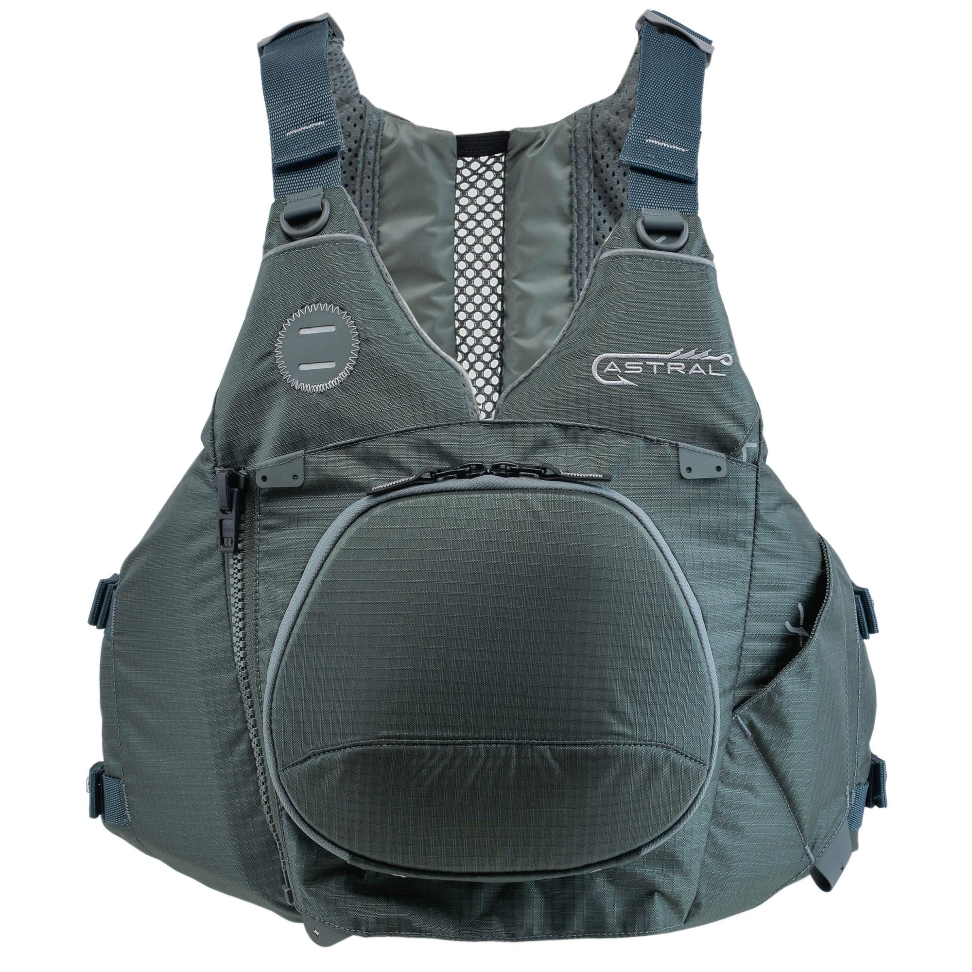 AstralSturgeon Life Jacket PFD for Kayak Fishing, Recreation and Touring, Pebble Gray, S/M