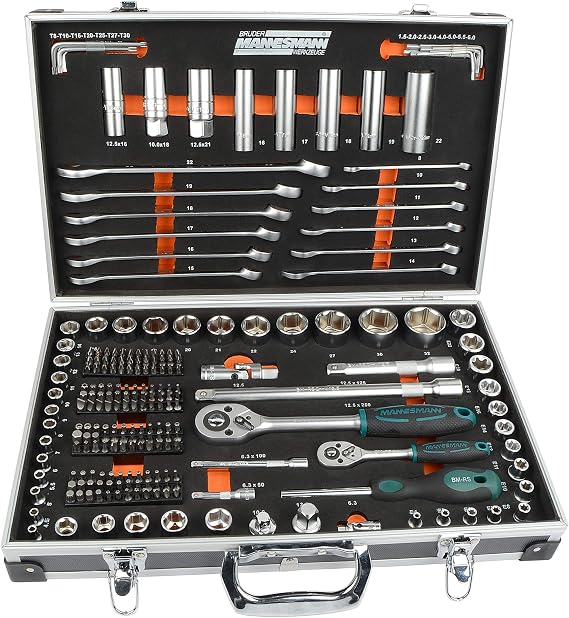 Brüder Mannesmann Tools M98432 Socket Wrench Set 232 Pieces