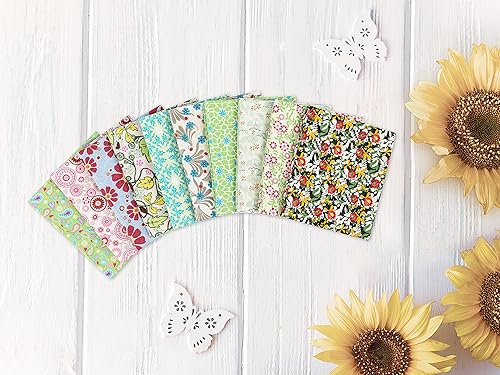 Vista 108 de Craftido -25 opciones: paquetes de tela de acolchado 100% algodón, 10 cuartos gruesos de 18 x 21 pulgadas, peso mediano de 5.2 onzas