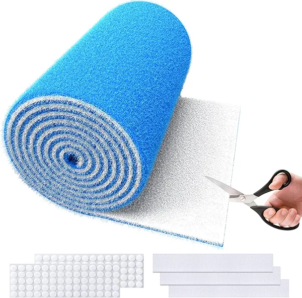 MERV 8 Air Vent Filters, 20" x 90"Cut to Fit Air Filter Material (80+ Filters),Electrostatic Triple Vent Filter for Floor, Ceiling, HVAC & RV Vents, Includes 48 Adhesive Hook Tape